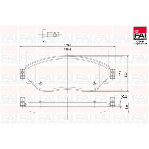 FAI Front Brake Pad Set BP130