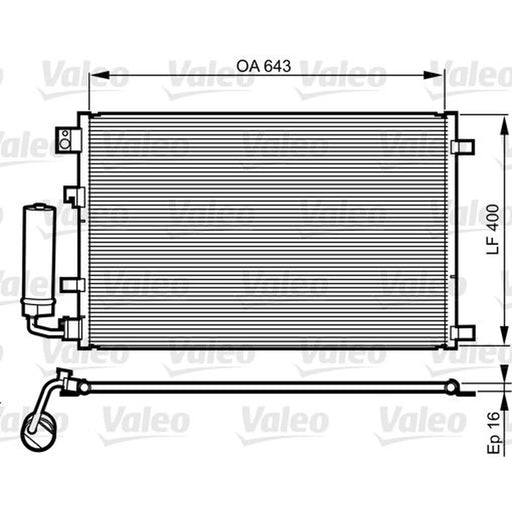 Valeo Air Conditioning Condenser 814008