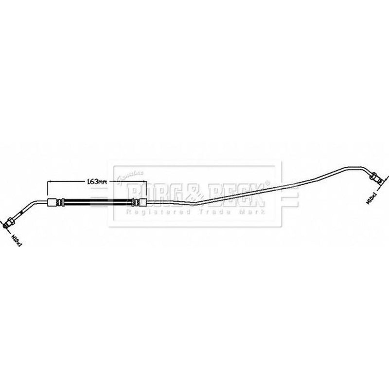 Borg & Beck Brake Hydraulic Hose Line outer BBH8478