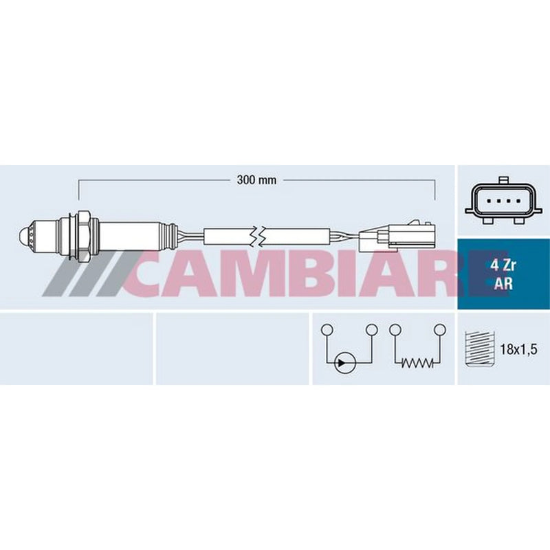 Cambiare O2 Lambda Oxygen Sensor before catalyti VE381794