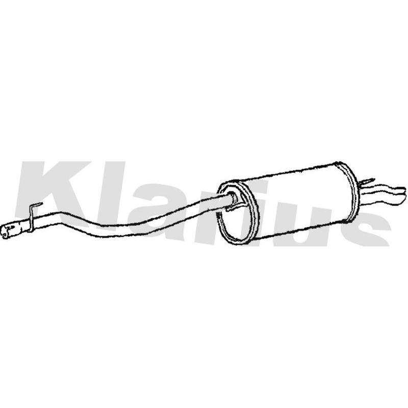 Klarius Box With Tail Pipe Rear VW633E