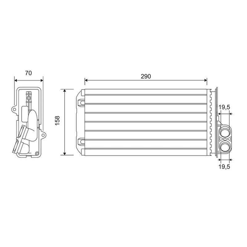 Valeo Heater Matrix Core Heat Exchanger 812212