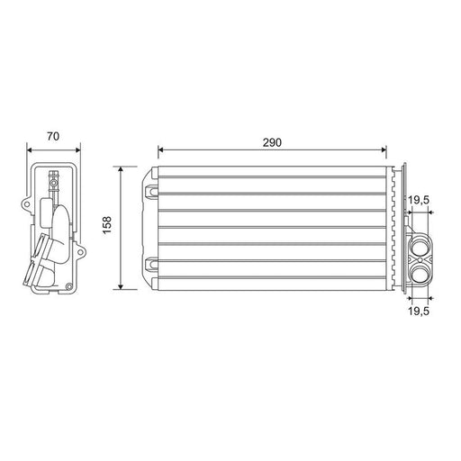Valeo Heater Matrix Core Heat Exchanger 812212