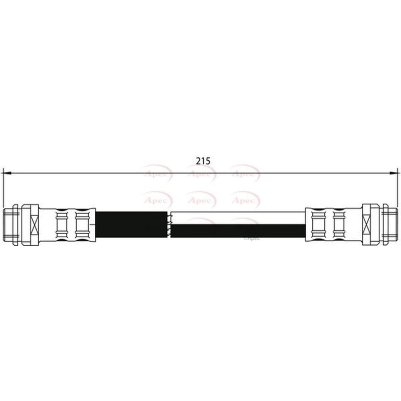 Apec Brake Hydraulic Hose Line Rear HOS3808
