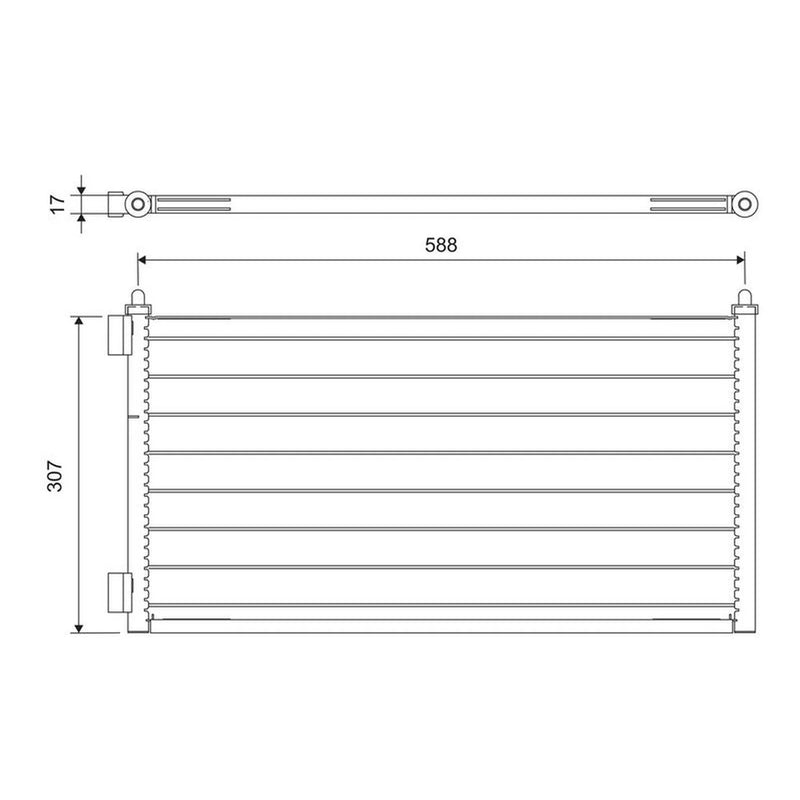 Valeo Air Conditioning Condenser 818017