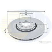 Comline 2 x Vented Front Brake Discs ADC1124V-x2