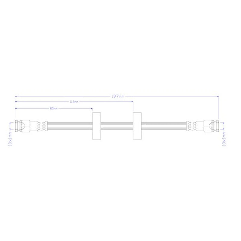 Juratek Brake Hydraulic Hose Line Right JBH1665