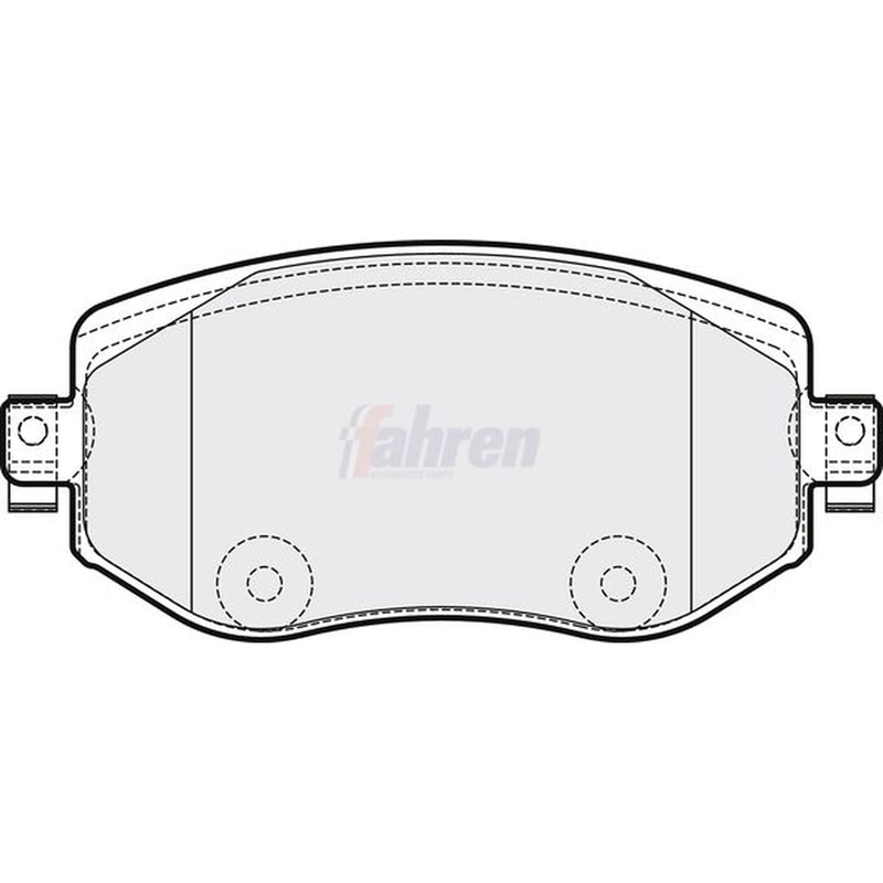 Fahren Front Brake Pad Set fits Renault Megane IV 2015 on 1.2 1.5 1.6