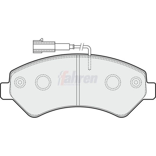 Fahren Front Brake Pad Set fits Citroën Relay III 2006-2023 2.0 2.2 3.0