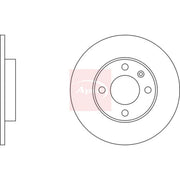 Apec 2 x Solid Front Brake Discs DSK232-x2