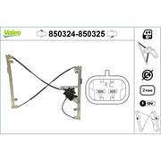 Valeo Electric Window Regulator Lifter Left Front 850324