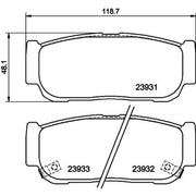 DON Rear Brake Pad Set PCP1331