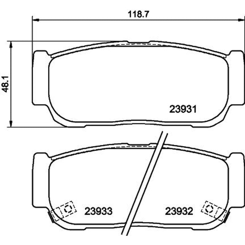 DON Rear Brake Pad Set PCP1331