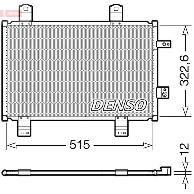 Denso Air Conditioning Condenser fits Mazda 2 2014 on 1.5