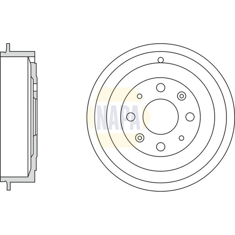 NAPA Brake Drum Assembly Rear NDR1006