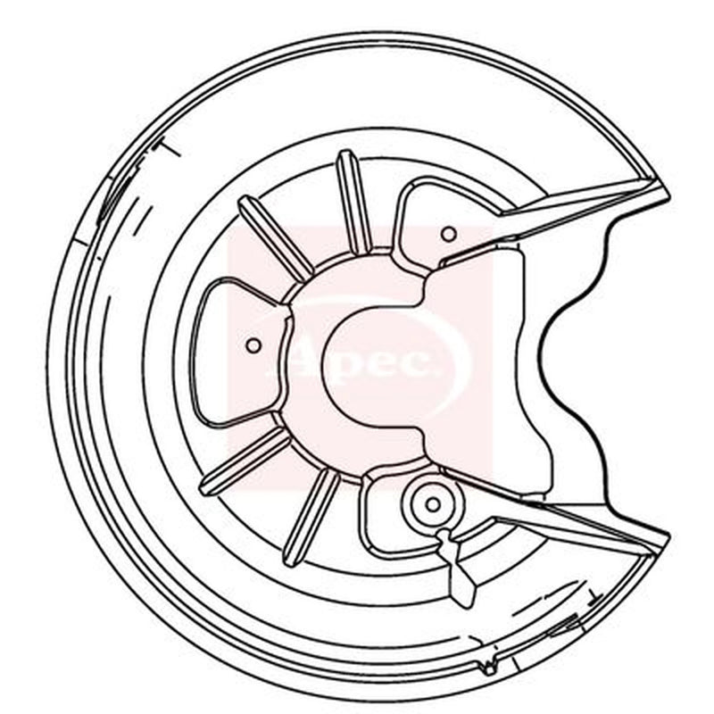 Apec Brake Disc Splash Guard Rear Right ASG1048