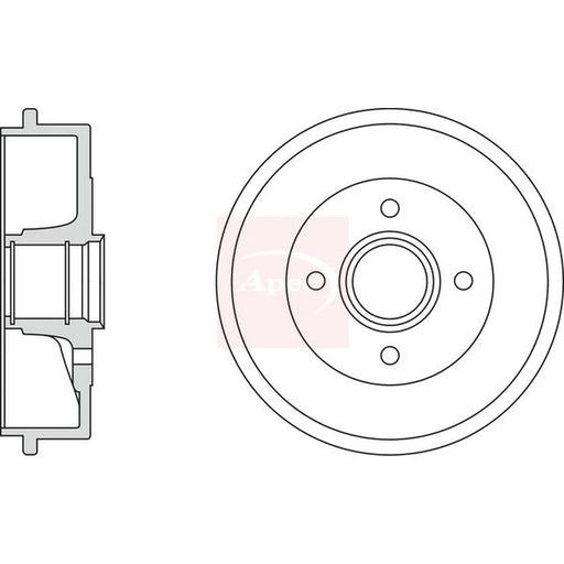 Apec Brake Drum Assembly Rear DRM9905