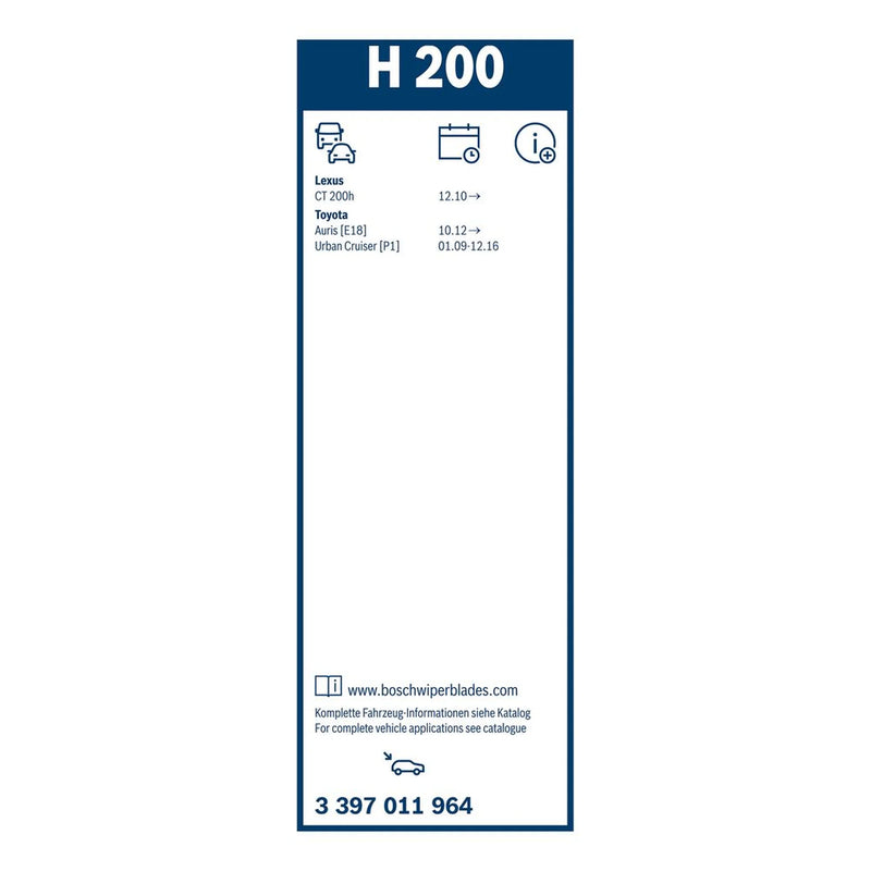 Bosch Conventional Wiper Blade 200mm — H200
