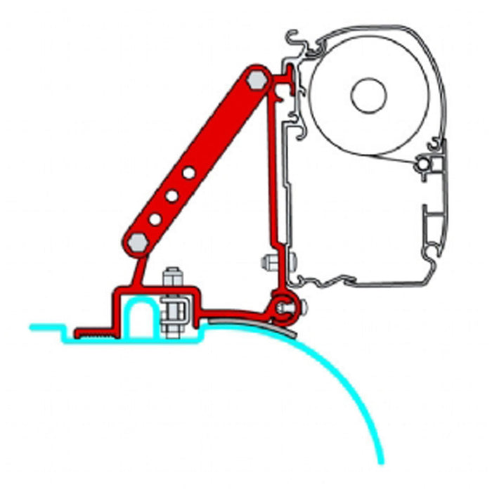 Fiamma Awning Adapter Brackets Ducato Jumper Boxer Van H2 For F45 F70 Awnings 98655-755 - Fiamma - Van Life Living