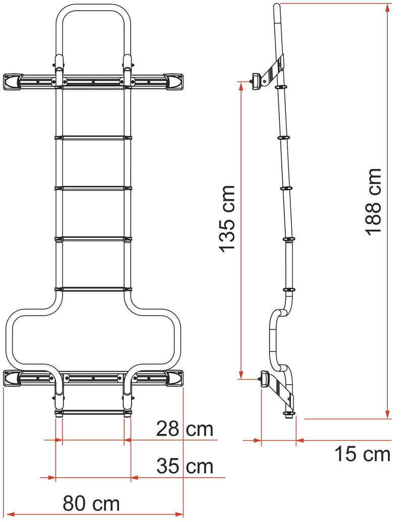 Fiamma Deluxe DJ Ducato (6-step ladder, Aluminium)