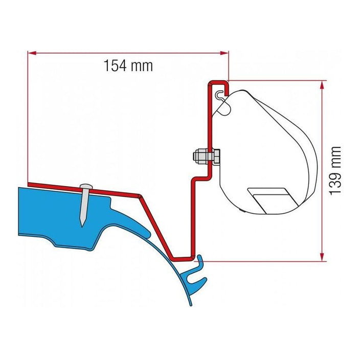 Fiamma F35 Awning Adapter Bracket Kit For Mercedes Vito Jules Verne Campervan 98655Z034 - Fiamma - Van Life Living