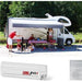 Fiamma F45 L Awning 5M Polar White Case Royal Grey Fabric 1x Tension Rafter - Fiamma - Van Life Living