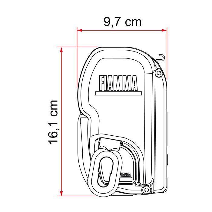 Fiamma F45 L Winch Awning Wind Out 450 Polar White Case Royal Grey Fabric F45L - Fiamma - Van Life Living