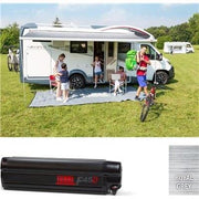 Fiamma F45 S Winch Awning Wind Out 350 Deep Black Case Royal Grey Fabric - Fiamma - Van Life Living