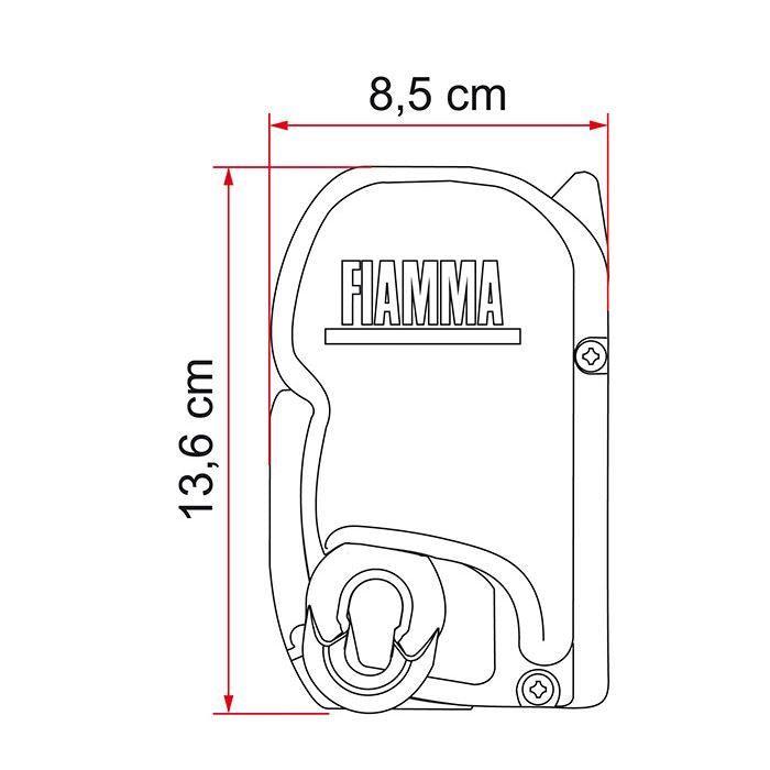 Fiamma F45 S Winch Awning Wind Out 350 Deep Black Case Royal Grey Fabric - Fiamma - Van Life Living