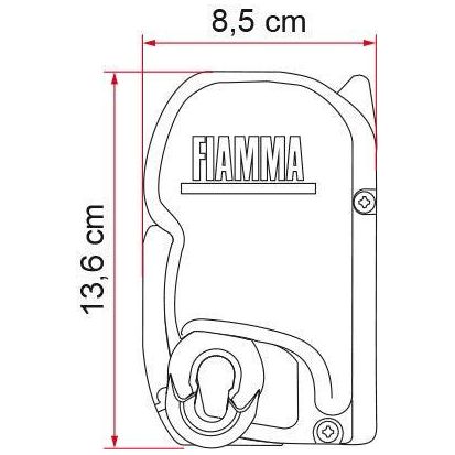 Fiamma F45 S Winch Awning Wind Out 350 Deep Black Case Royal Grey Fabric - Fiamma - Van Life Living