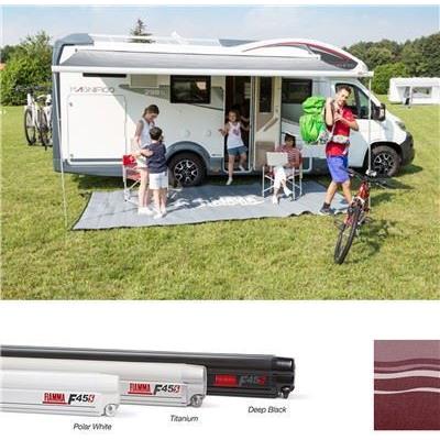 Fiamma F45 S Winch Awning Wind Out 450 Polar White Case Bordeaux Fabric - Fiamma - Van Life Living