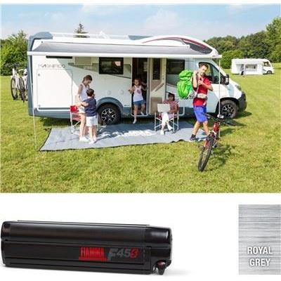 Fiamma F45S 190cm Deep Black Case Royal Grey Fabric Caravan Campervan Van - Fiamma - Van Life Living