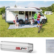 Fiamma F45S 375cm Awning Titanium Case Royal Blue Fabric Motorhome Caravan - Fiamma - Van Life Living