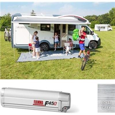 Fiamma F45S 375cm Awning Titanium Case Royal Grey Fabric Motorhome Caravan Van - Fiamma - Van Life Living