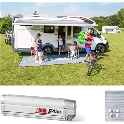 Fiamma F45S 425cm Awning Polar White Case Royal Blue Fabric Motorhome Caravan - Fiamma - Van Life Living