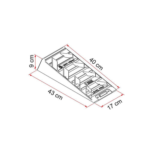 Fiamma Level Pro Grey Levelling Ramps 5 Ton Heavy Duty Caravan Motorhome 97901-011 - Fiamma - Van Life Living