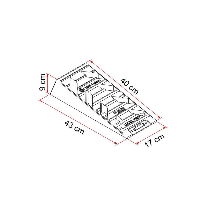 Fiamma Level Pro Grey Levelling Ramps 5 Ton Heavy Duty Caravan Motorhome 97901-011 - Fiamma - Van Life Living