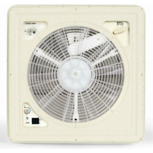 Fiamma Turbo Roof Vent Standard Crystal Motorised Fan 400 x 400 Motorhome Caravan 03624F02D - Fiamma - Van Life Living