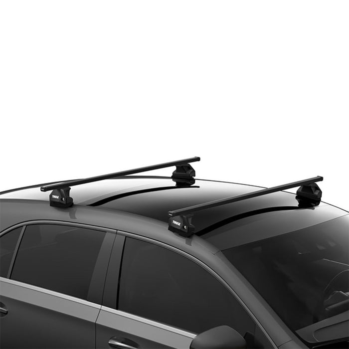 Thule SquareBar Evo Roof Bars Black fits Volkswagen Shuttle (T5) 2003-2009 4 doors with Fixed Points - Thule - Van Life Living