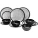 Flamefield Granite 12 Piece Melamine Tableware Dinner Picnic Set Caravan Camping - Flamefield - Van Life Living