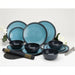 Flamefield Granite Aqua Dinner Set Premium Melamine 12 piece Camping Picnic - Flamefield - Van Life Living