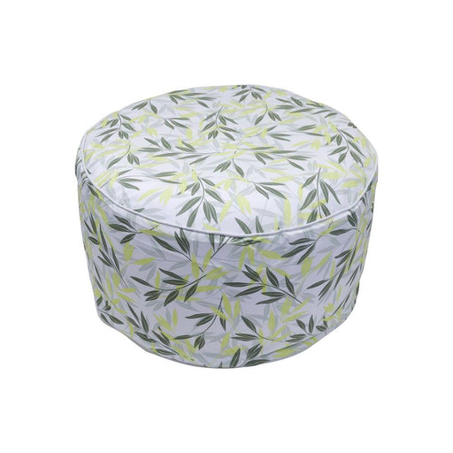 Garden Green/Grey Leaf Print Inflatable Ottoman - Gardenwize - Van Life Living