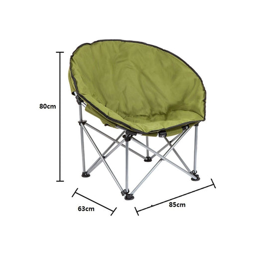 Green Adult Bucket Camping Chair Padded High Back Folding Orca Moon Chair & Bag Twin Pack - Summit - Van Life Living