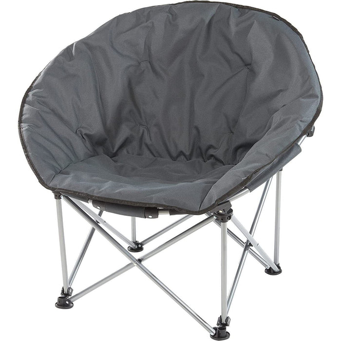 Grey Adult Bucket Camping Chair Padded High Back Folding Orca Moon Chair & Bag - Summit - Van Life Living