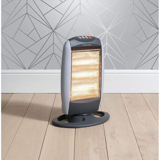 Halogen Heater Portable Oscillating Deluxe 3 Heat Settings Office 1200W Watts - Status - Van Life Living