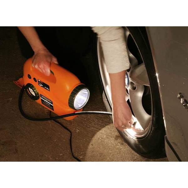 Heavy Duty RAC 12V 5 In 1 Air Compressor Torch Tyre Inflator Deflator Pump - ukcampingandleisure - Van Life Living