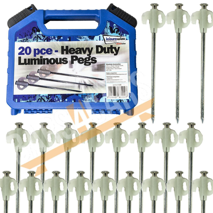 Heavy Duty Tent & Awning Pegs with Case - Leisurewize - Van Life Living