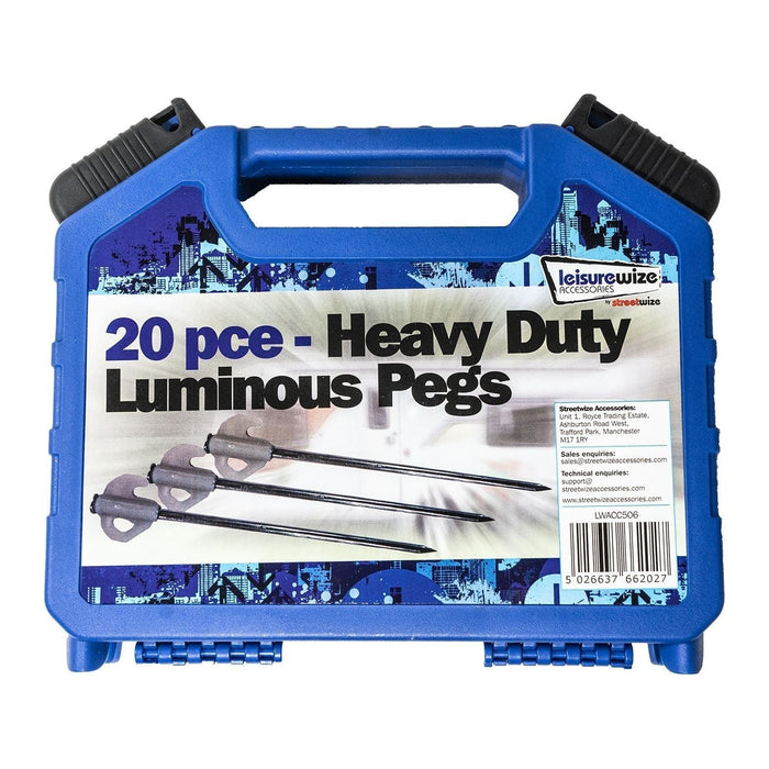 Heavy Duty Tent & Awning Pegs with Case - Leisurewize - Van Life Living