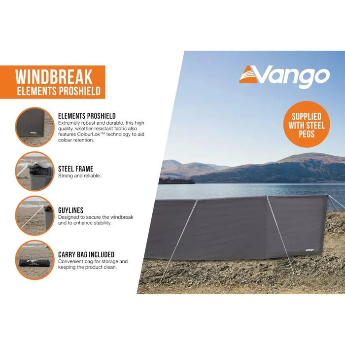 Vango Windbreak - Elements ProShield Shadow Grey - Vango - Van Life Living