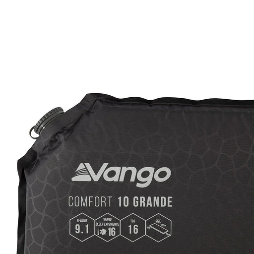 Vango Comfort 10 Grande 10 Grande Shadow Grey Self Inflating Sleep Mat - Vango - Van Life Living